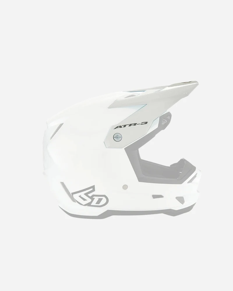 Visière 6D ATR-3 Solid - Noir/Blanc Brillant