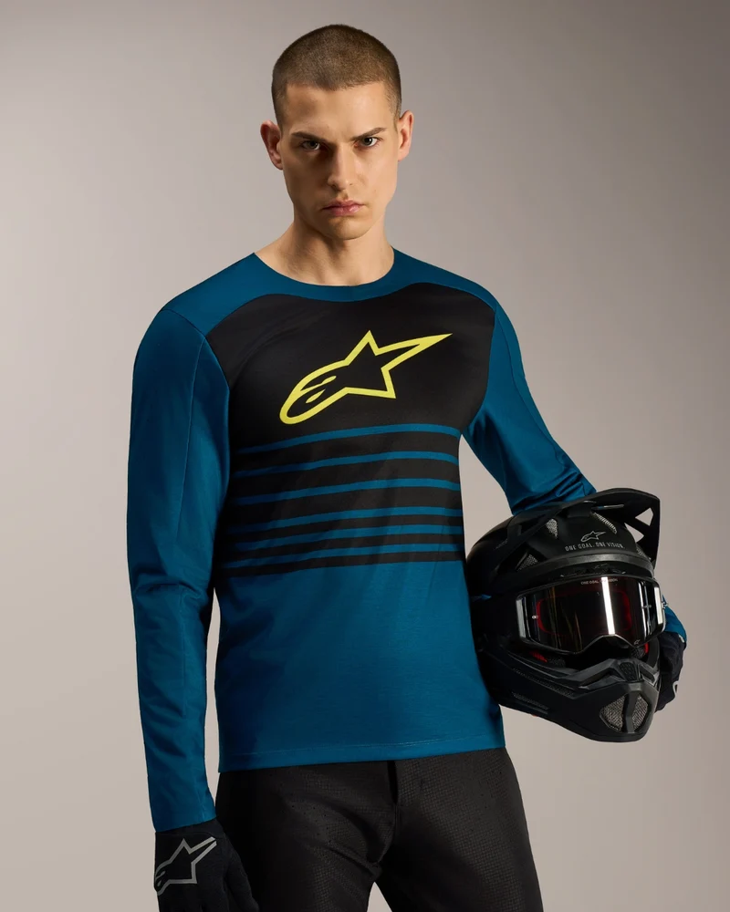 Maillot manches longues Alpinestars A-Dura Elite 2.0 - Bleu/Vert
