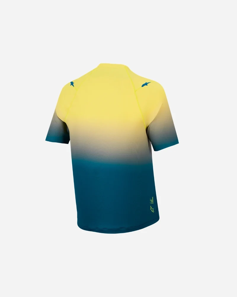 Maillot manches courtes Alpinestars A-Dura Astars 2.0 - Bleu/Vert/Jaune fluo