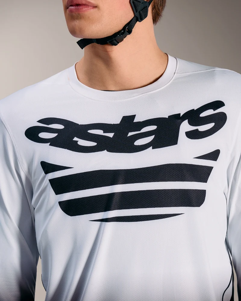 Maillot manches longues Alpinestars A-Dura Astars 2.0 - Blanc/Noir