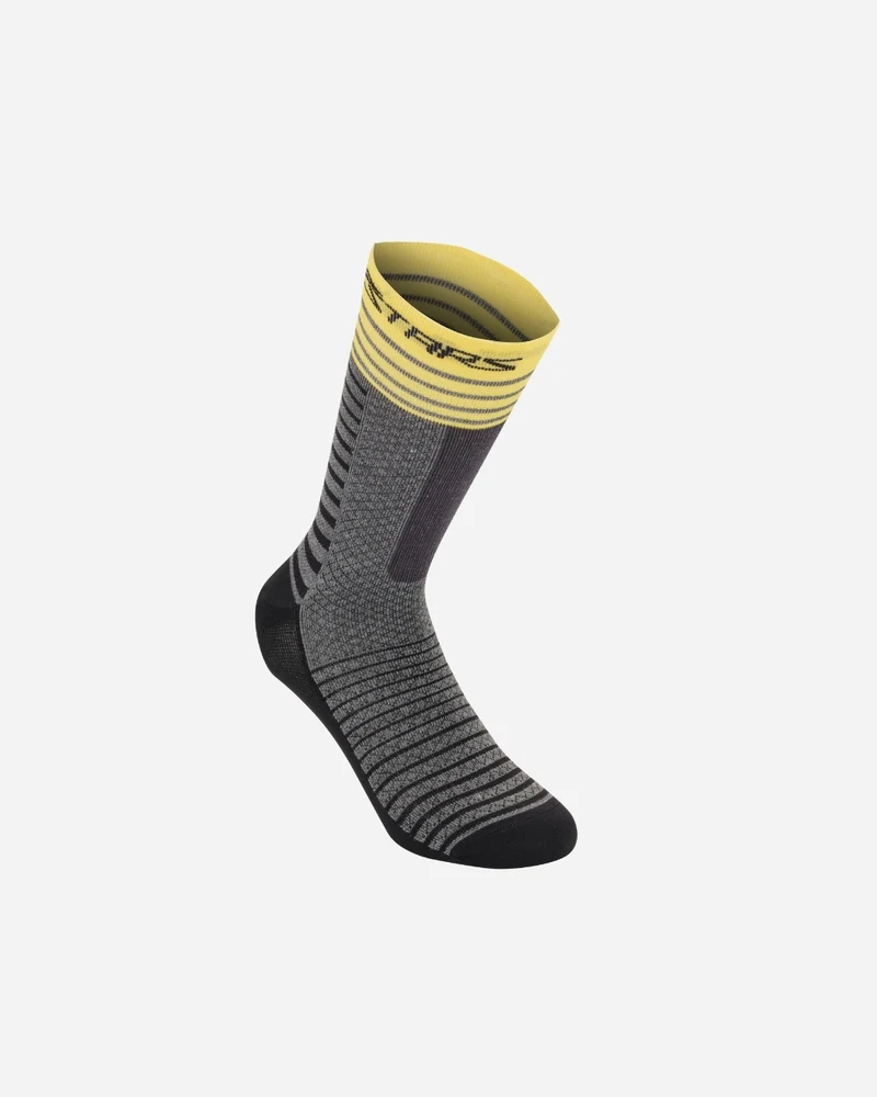Chaussettes Alpinestars Drop 19 - Gris moyen/Jaune