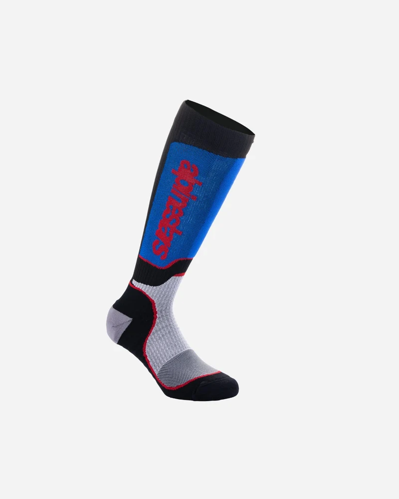 Chaussettes longues enfant Alpinestars Mx Plus - Noir/Blanc/Bleu royal