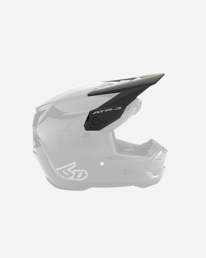 Visière 6D Helmets ATR-3Y Solid - Noir Brillant