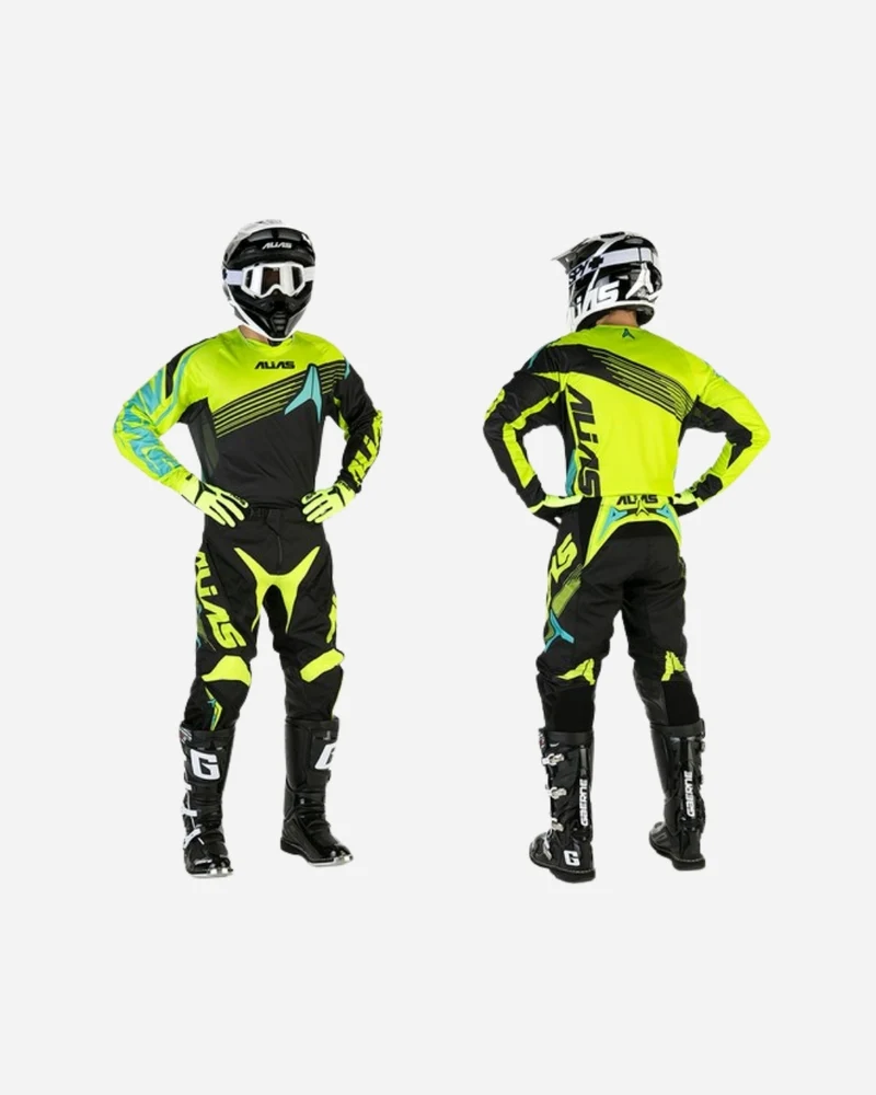 Pantalon Alias Racing A1 - Noir Platinum/Jaune