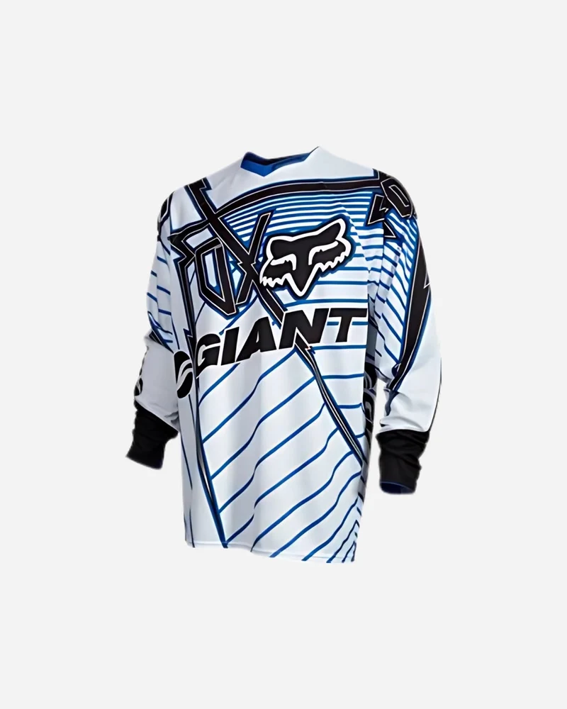 Maillot manches longues Fox Racing Giant 360 - Blanc/Bleu