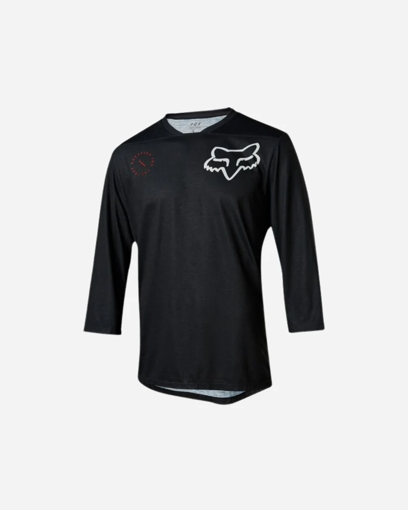 Maillot manches 3/4 Fox Racing Indicator Asym - Noir