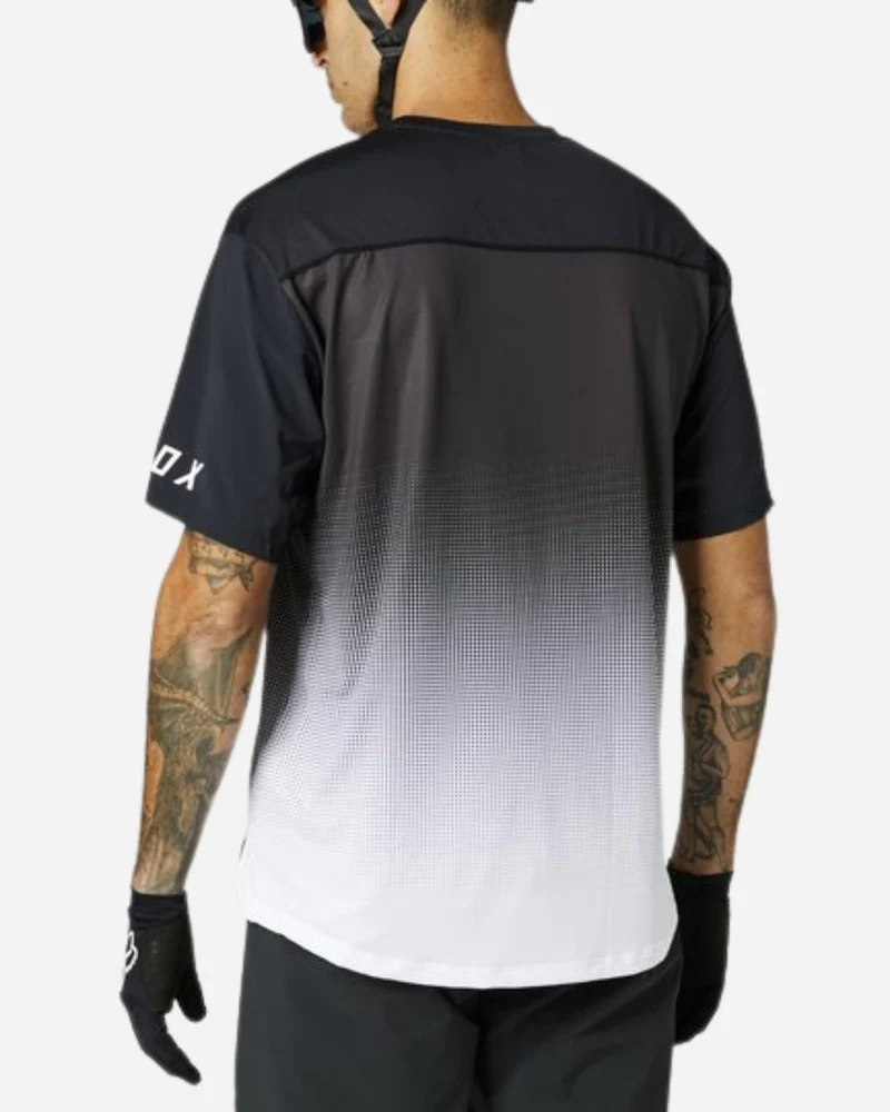 Maillot manches courtes Fox Racing Flexair - Noir/Blanc