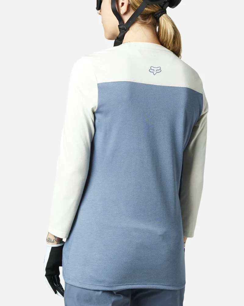 Maillot manches 3/4 femme Fox Racing Ranger Drirelease - Bleu Minuit