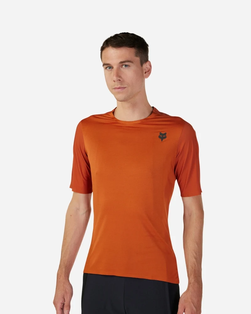 Maillot manches courtes Fox Racing Flexair Ascent - Orange Brûlé