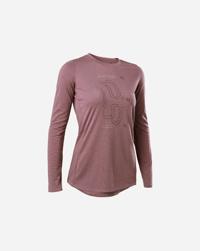 Maillot manches longues femme Fox Racing Ranger Drirelease - Rose