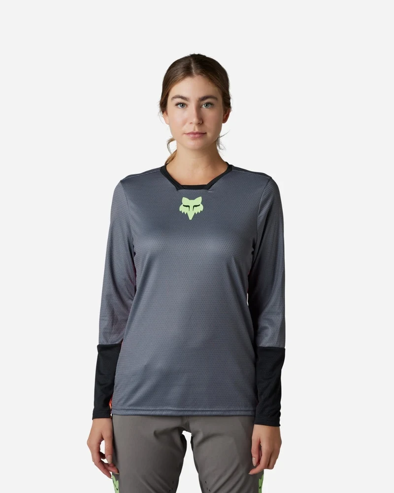 Maillot manches longues femme Fox Racing Defend Race - Pewter