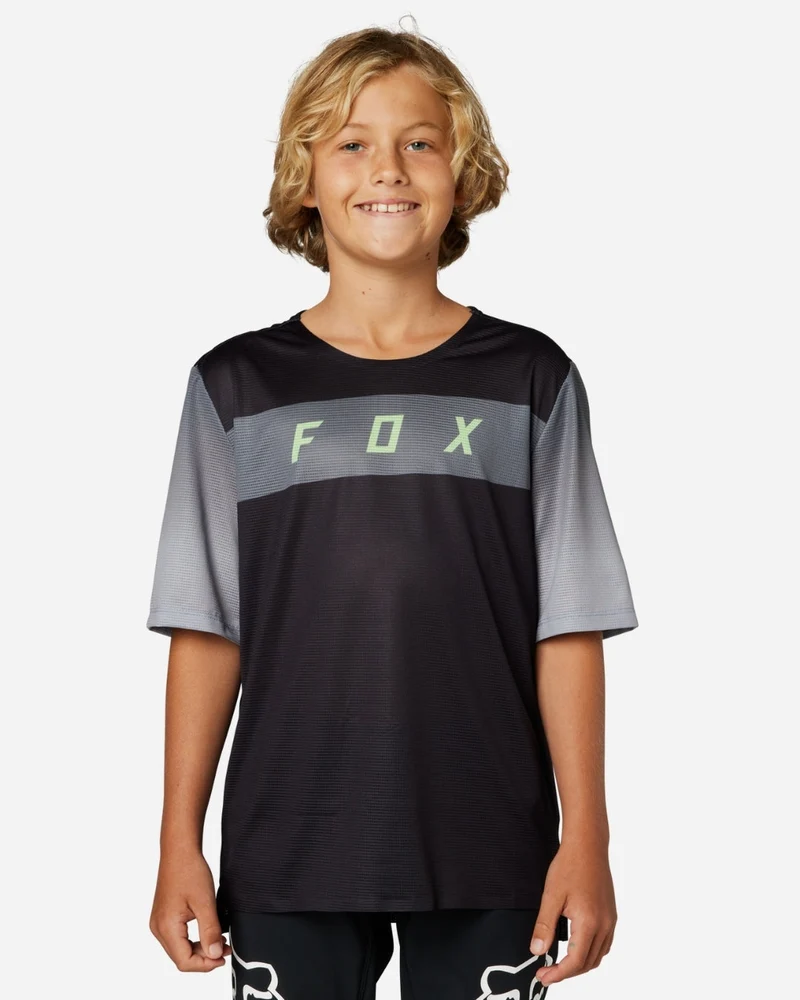 Maillot manches courtes enfant Fox Racing Flexair - Noir