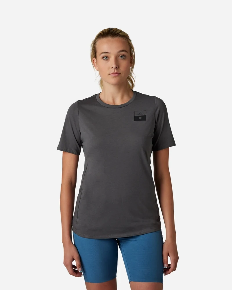 Maillot manches courtes femme Fox Racing Ranger Fract Drirelease - Pewter