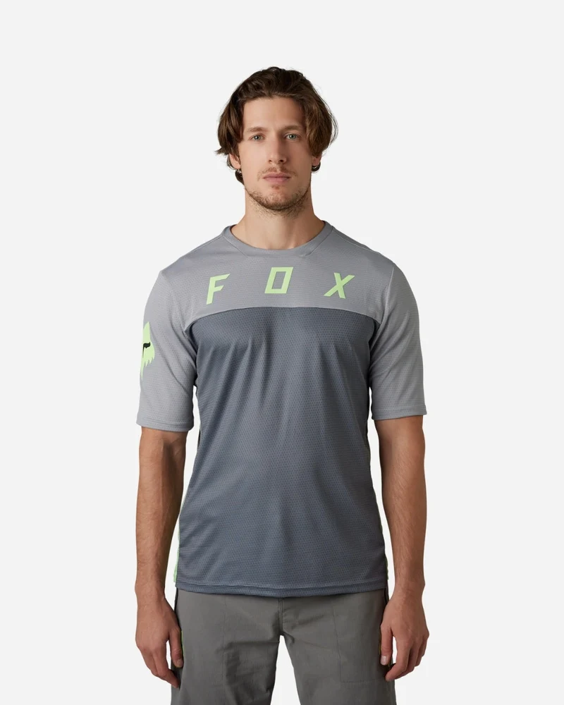 Maillot manches courtes Fox Racing Defend Cekt - Noir/Gris