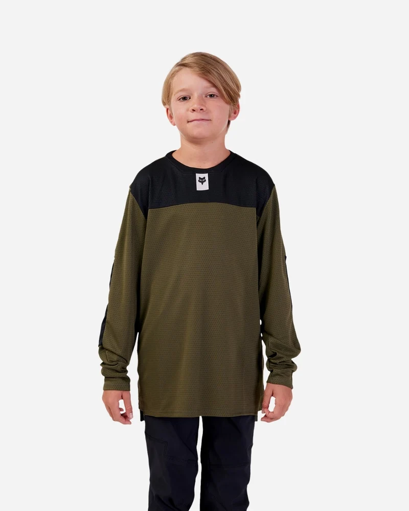 Maillot manches longues enfant Fox Racing Defend - Vert