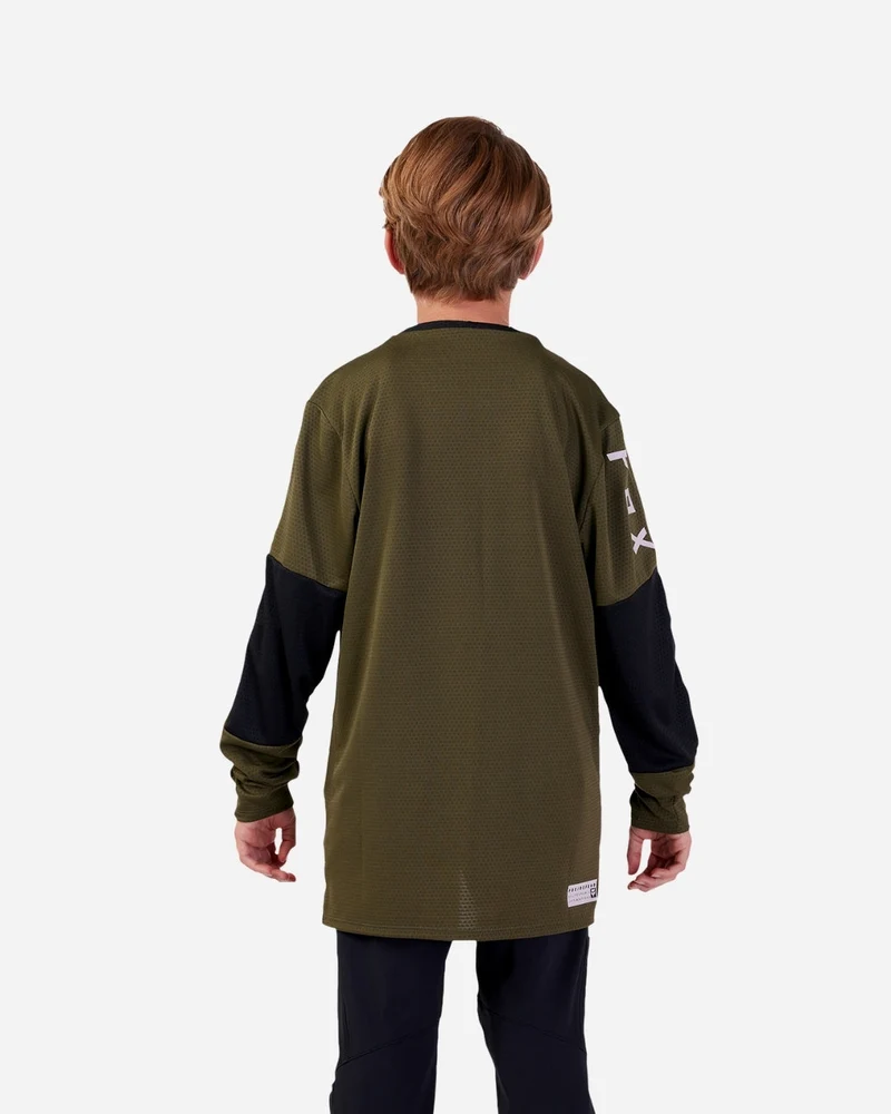 Maillot manches longues enfant Fox Racing Defend - Vert