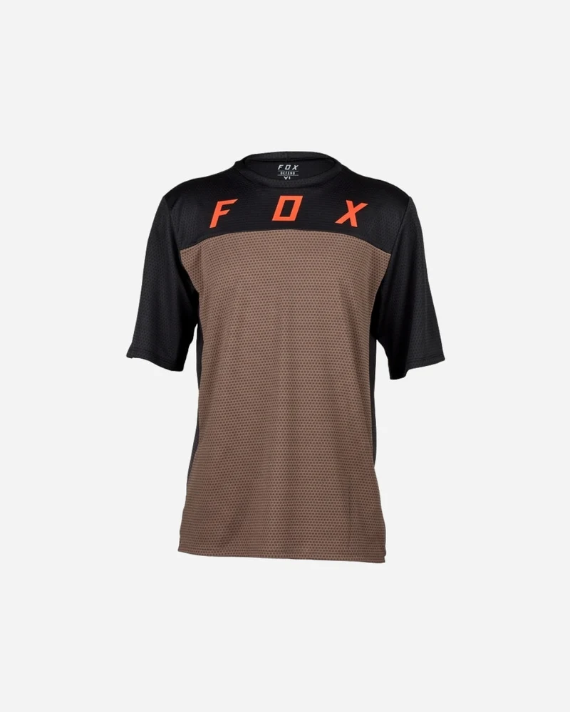 Maillot manches courtes enfant Fox Racing Defend Race - Marron (Dirt)