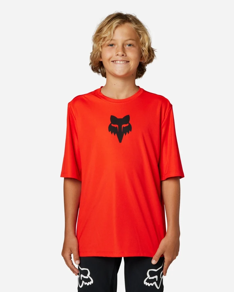 Maillot manches courtes enfant Fox Racing Ranger - Rouge Fluo