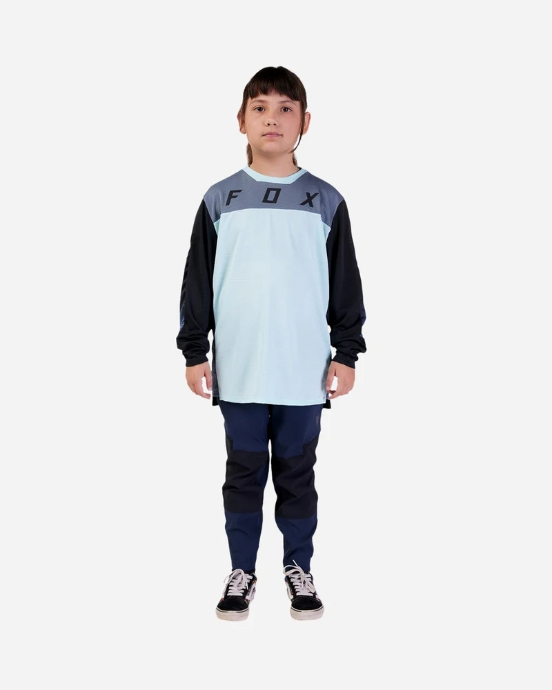 Maillot manches longues enfant Fox Racing Defend Race - Bleu Glacier