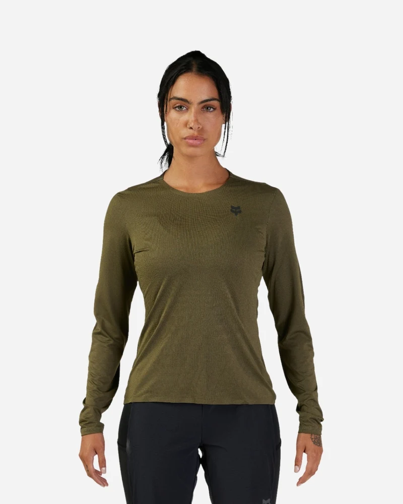 Maillot manches longues femme Fox Racing Flexair Ascent - Vert