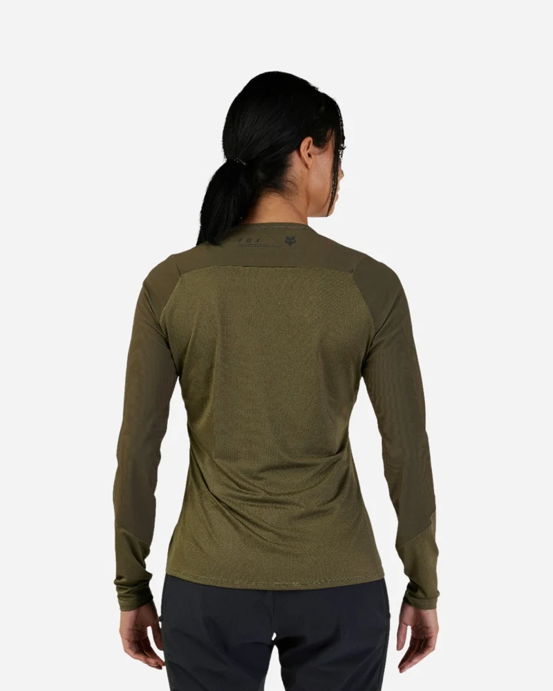 Maillot manches longues femme Fox Racing Flexair Ascent - Vert