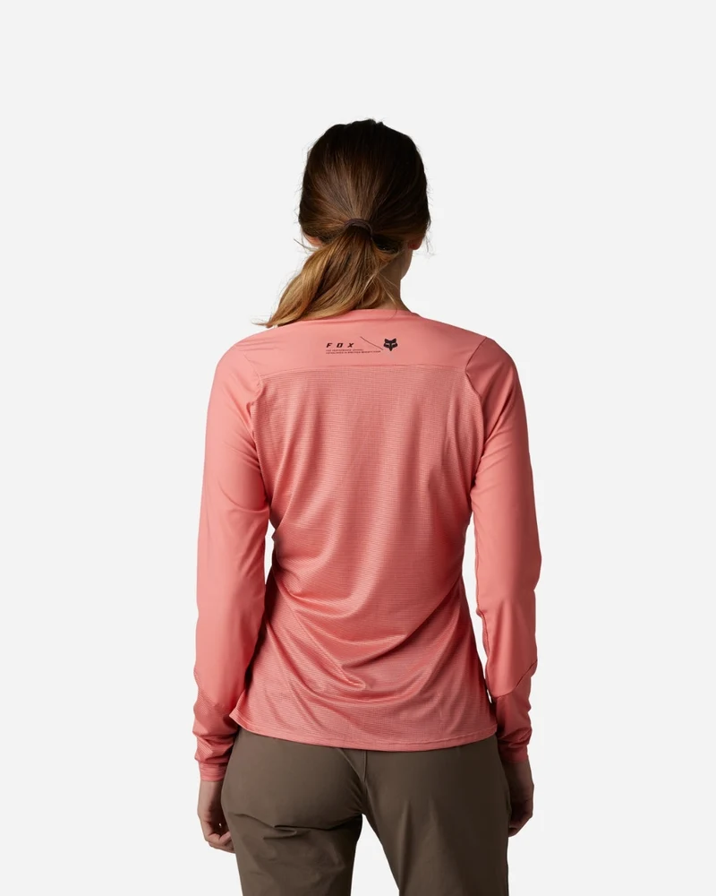 Maillot manches longues femme Fox Racing Flexair Ascent - Saumon