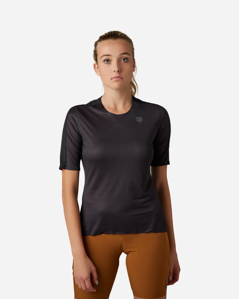 Maillot manches courtes femme Fox Racing Flexair Ascent - Noir