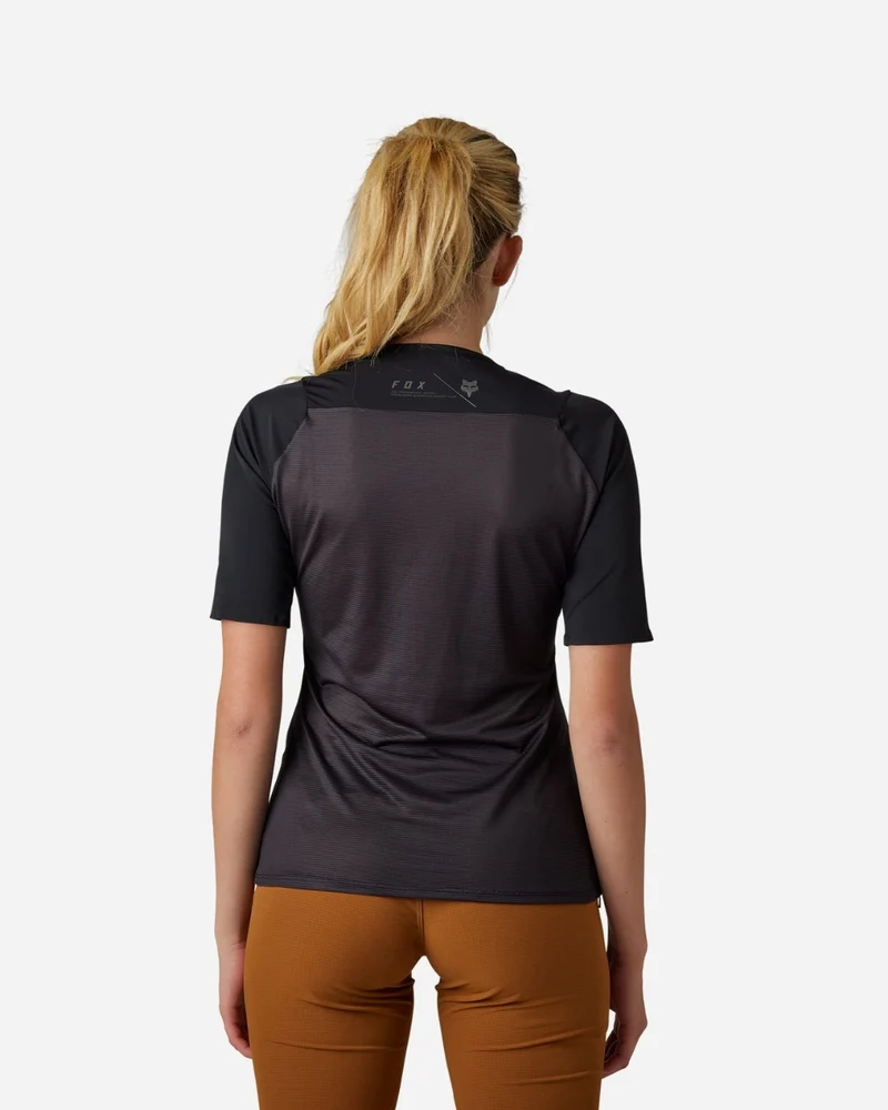 Maillot manches courtes femme Fox Racing Flexair Ascent - Noir