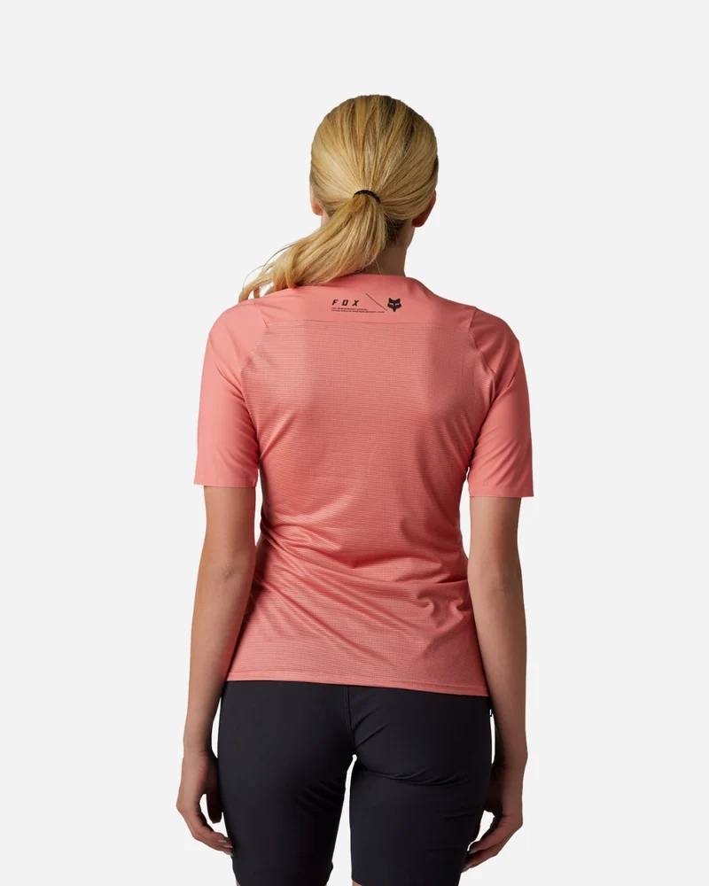 Maillot manches courtes femme Fox Racing Flexair Ascent - Saumon