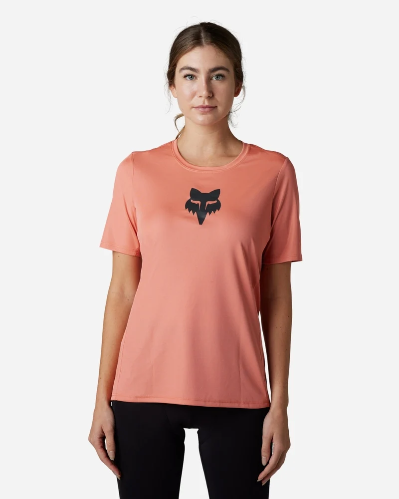 Maillot manches courtes femme Fox Racing Ranger Foxhead - Saumon