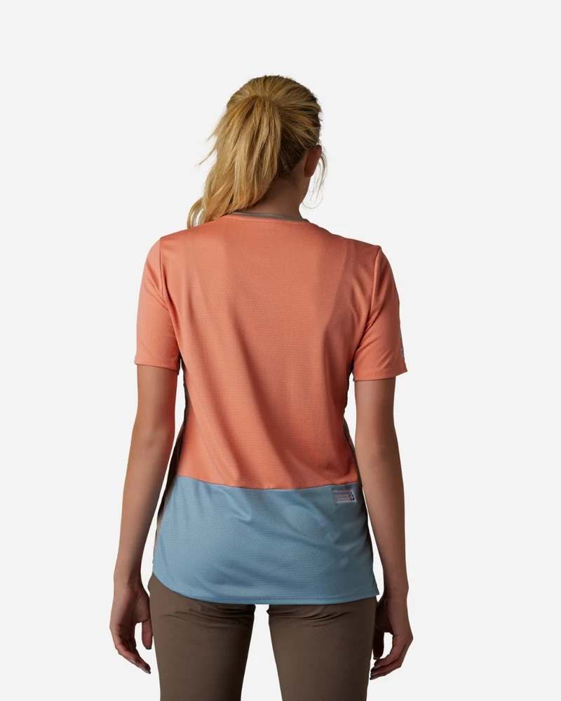 Maillot manches courtes femme Fox Racing Defend - Saumon