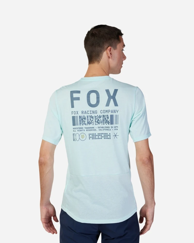 Maillot manches courtes Fox Racing Ranger Drirelease Race - Bleu Glacier
