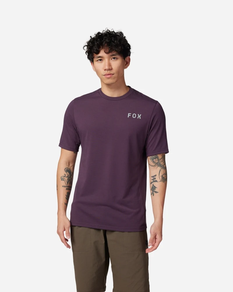Maillot manches courtes Fox Racing Ranger Drirelease Alyn - Violet Foncé
