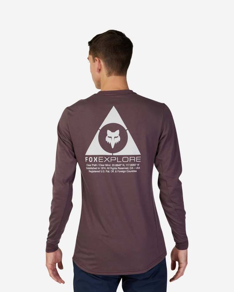 Maillot manches longues Fox Racing Ranger Drirelease Tred Midweight - Violet