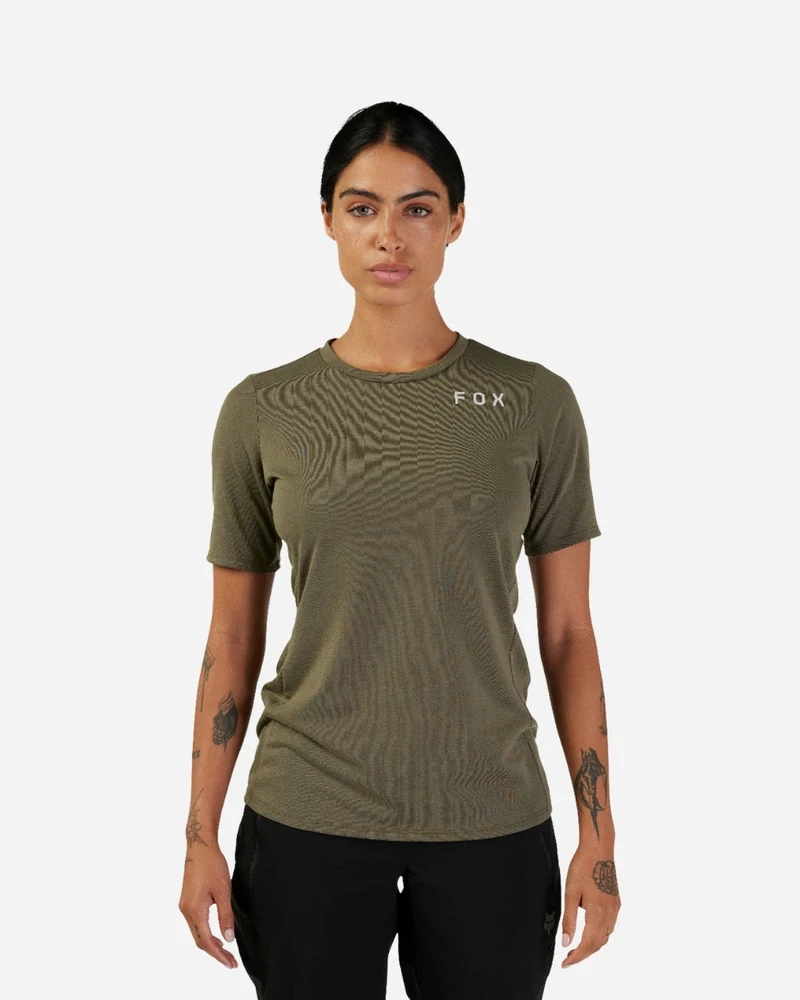 Maillot manches courtes femme Fox Racing Ranger Alyn Drirelease - Vert