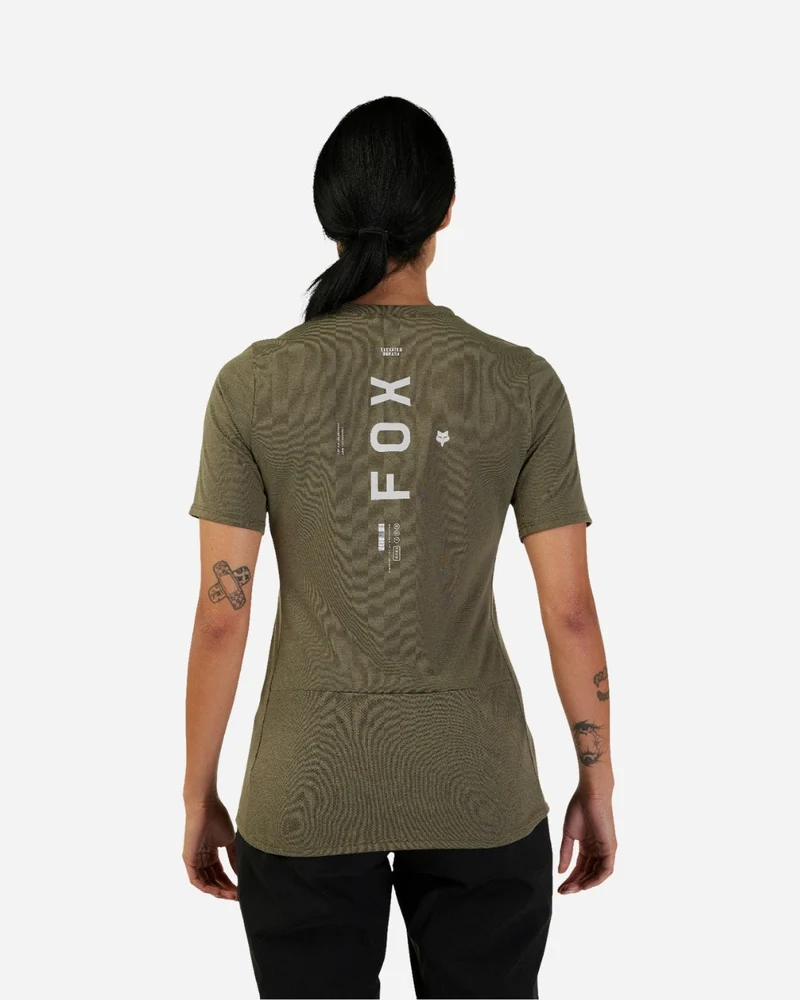 Maillot manches courtes femme Fox Racing Ranger Alyn Drirelease - Vert