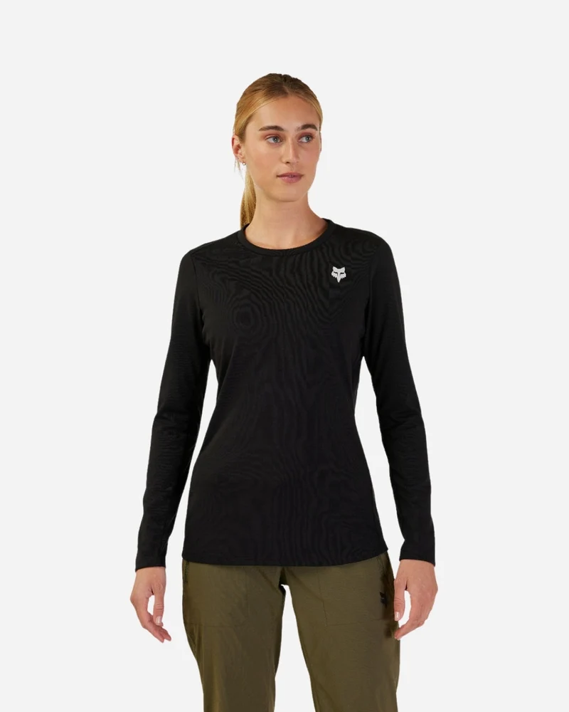 Maillot manches longues femme Fox Racing Ranger Drirelease Midweight - Noir