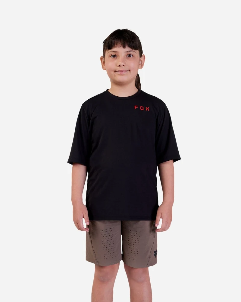 Maillot manches courtes enfant Fox Racing Ranger Drirelease - Noir