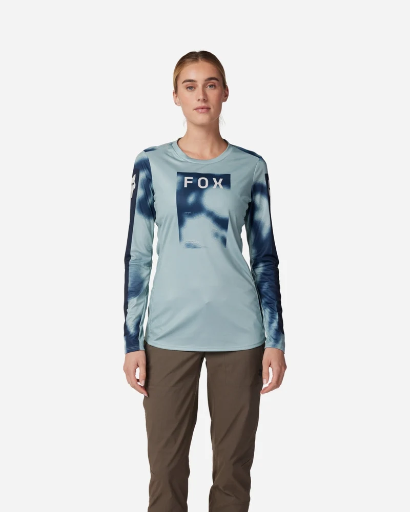 Maillot manches longues femme Fox Racing Defend Taunt - Gris Anthracite
