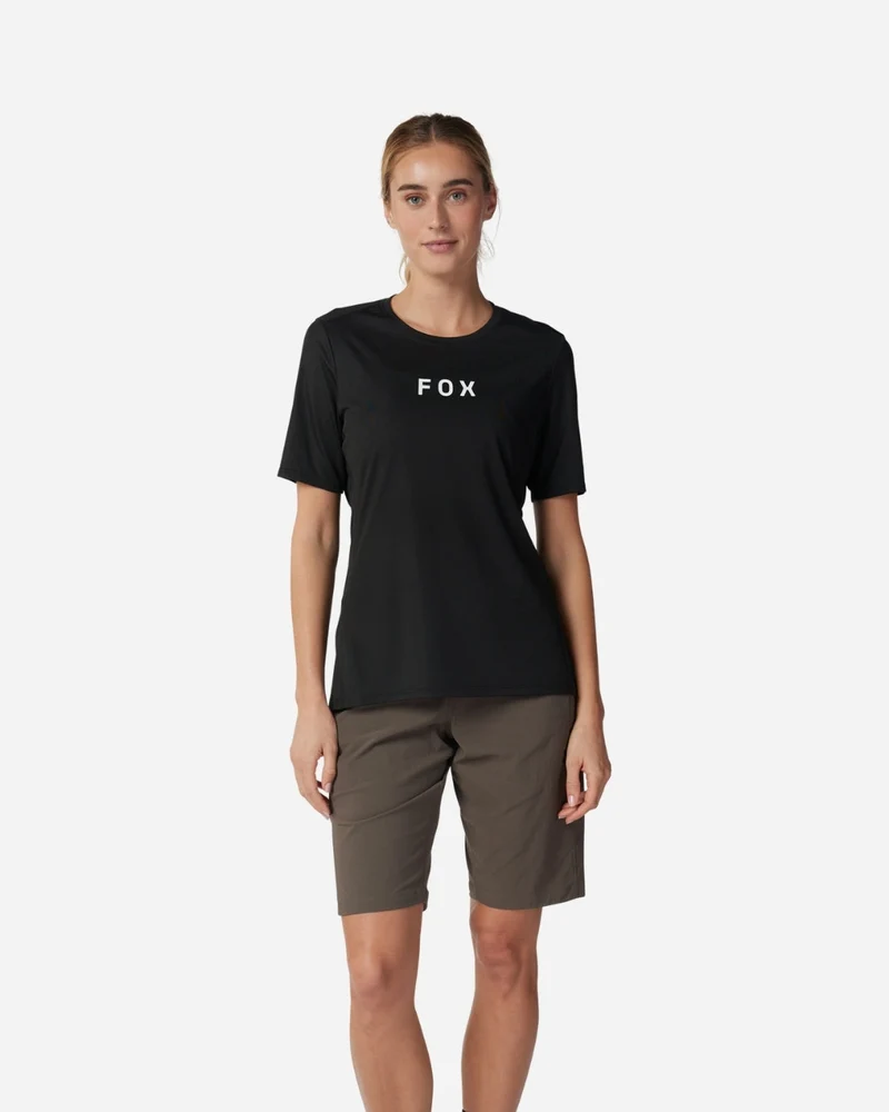 Maillot manches courtes femme Fox Racing Ranger Wordmark - Noir