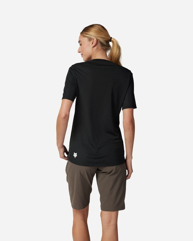 Maillot manches courtes femme Fox Racing Ranger Wordmark - Noir