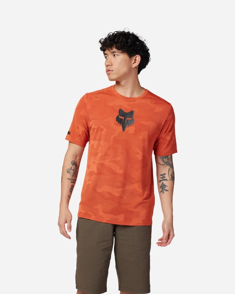 Maillot manches courtes Fox Racing Ranger TruDri - Orange Fluo