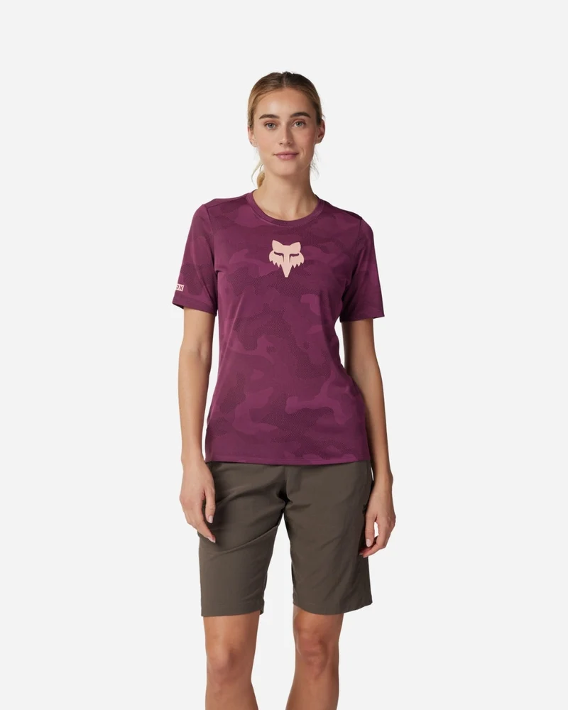 Maillot manches courtes femme Fox Racing Ranger TruDri - Sangria