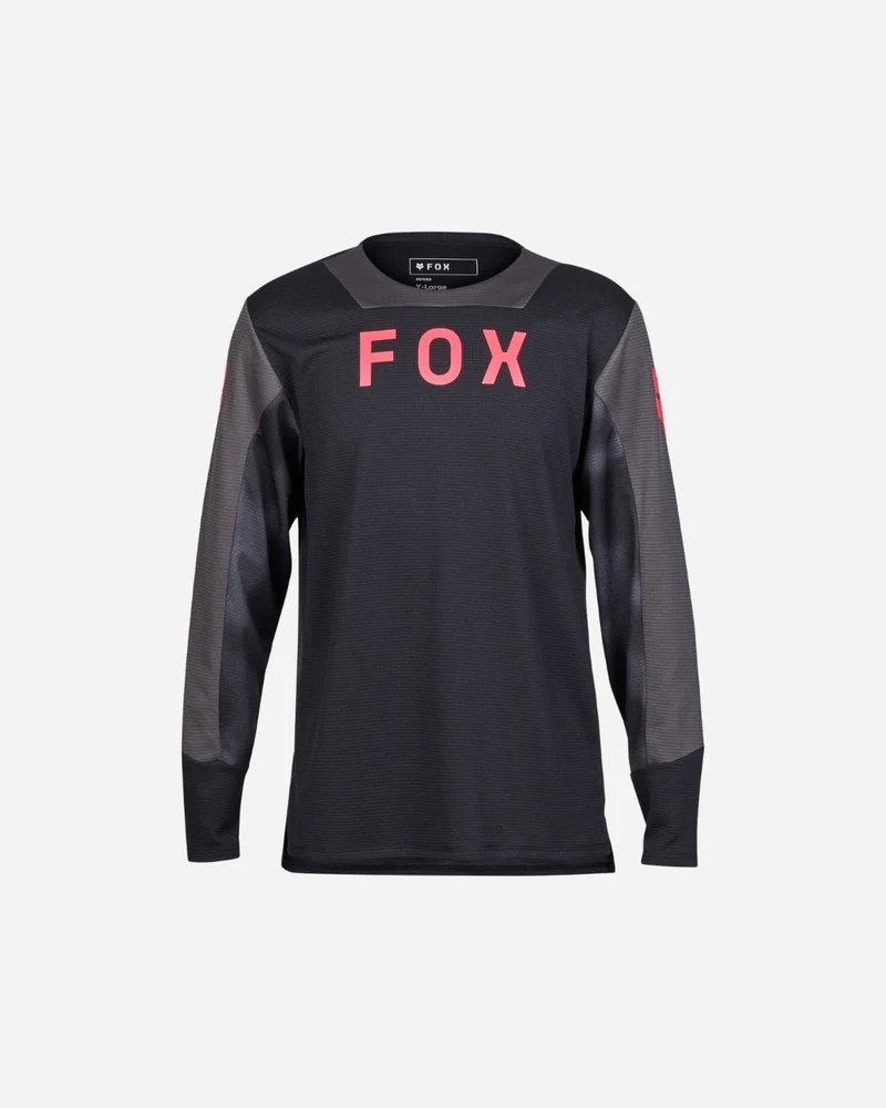 Maillot manches longues enfant Fox Racing Defend Taunt - Noir