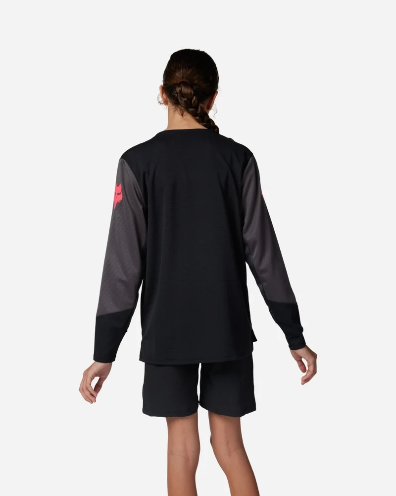 Maillot manches longues enfant Fox Racing Defend Taunt - Noir