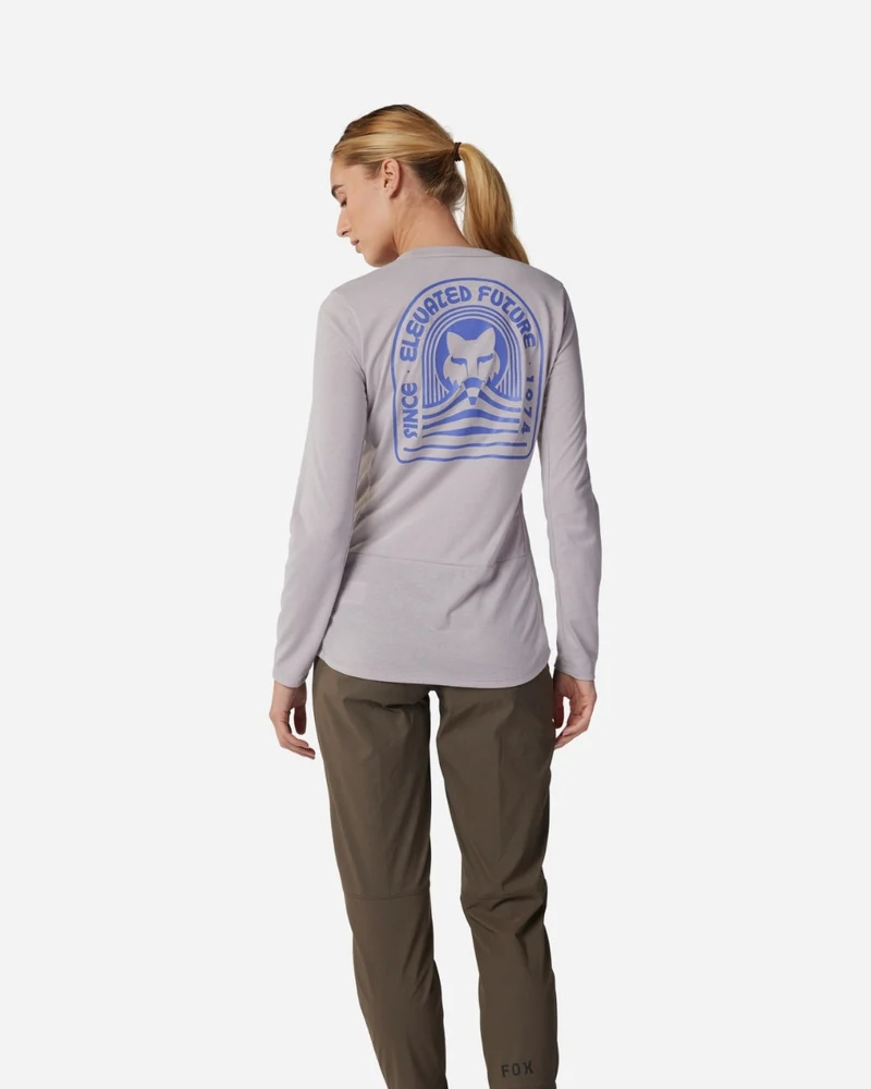 Maillot manches longues femme Fox Racing Ranger Drirelease - Gris/Gris Clair