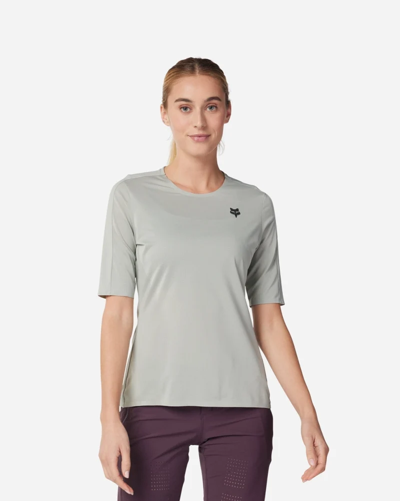 Maillot manches courtes femme Fox Racing Flexair Ascent - Gris