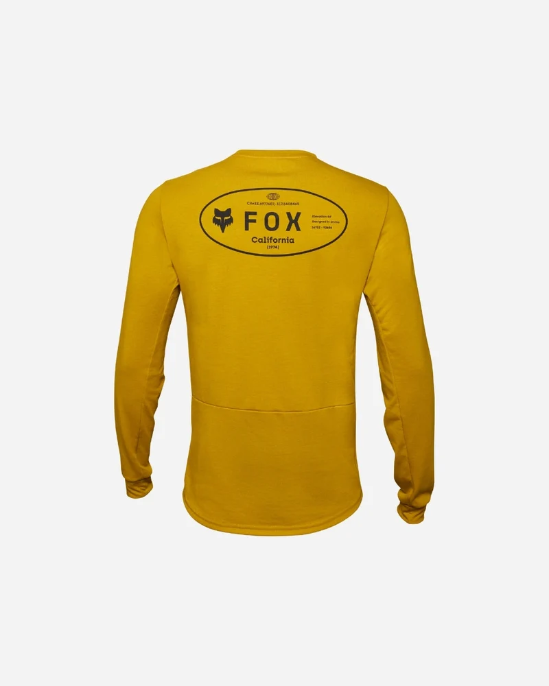 Maillot manches longues Fox Racing Ranger Drirelease Midweight - Moutarde