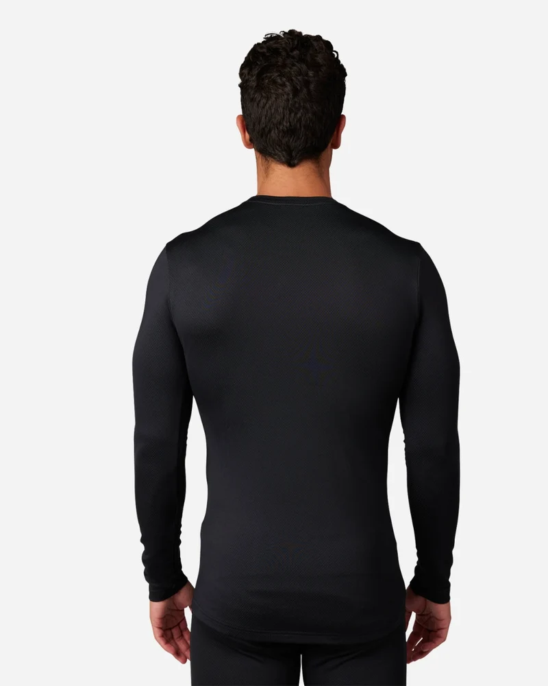 T-shirt Fox Racing Tecbase Fire Manches Longues - Noir