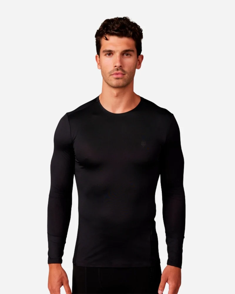 T-shirt Fox Racing Tecbase Manches Longues - Noir